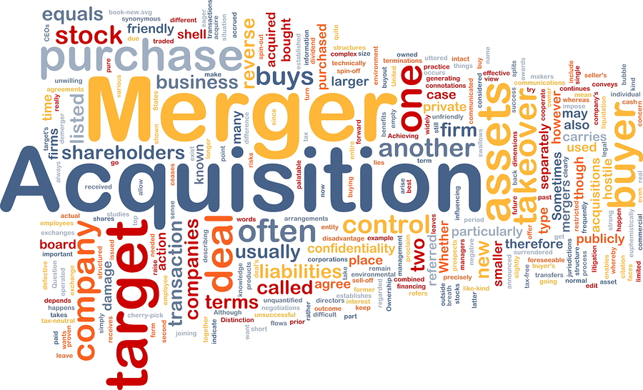 Background concept wordcloud illustration of merger acquisition